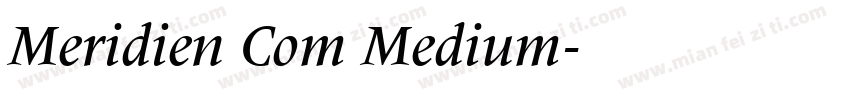 Meridien Com Medium字体转换